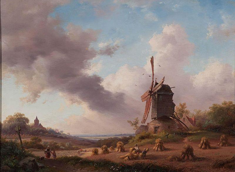 Jan Adam Kruseman Harvest Month oil painting picture